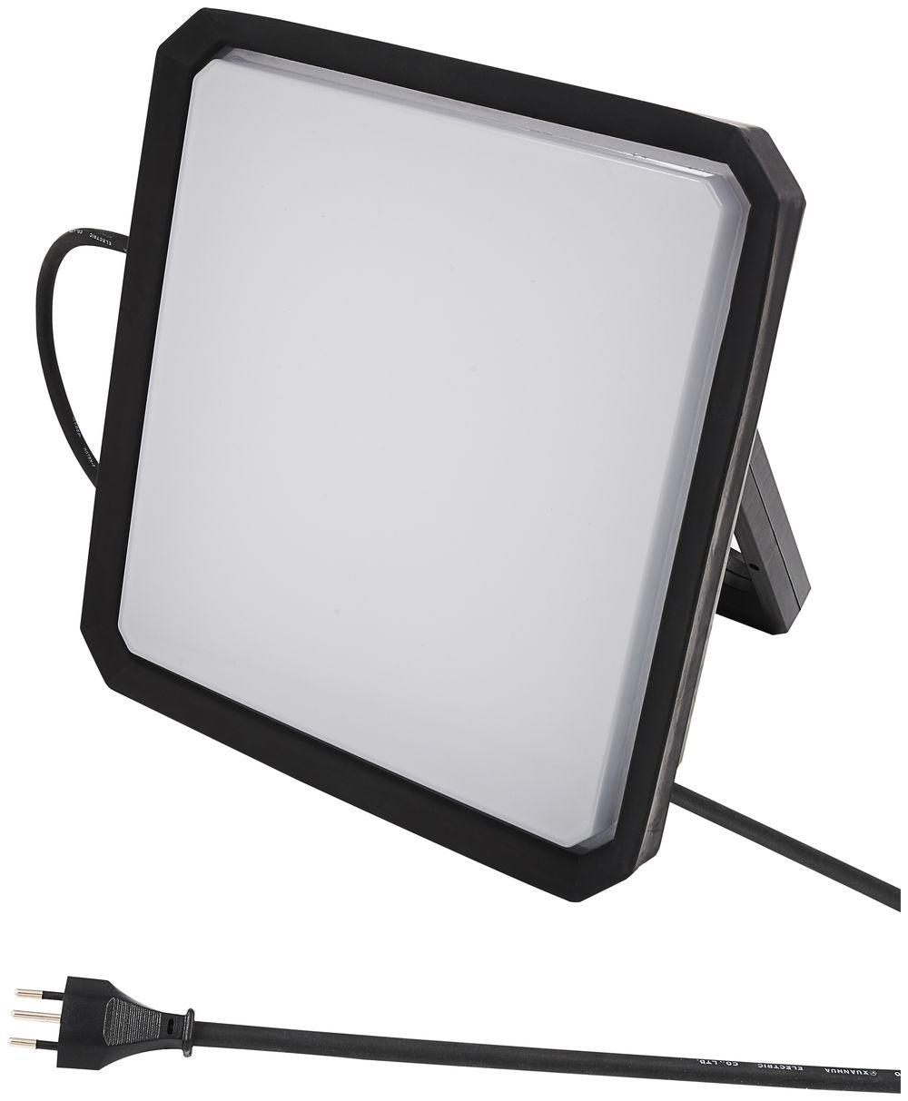 LED-Strahler WORKLIGHT 50W schwarz mit Standfuss mit Kabel 5m 2×T13