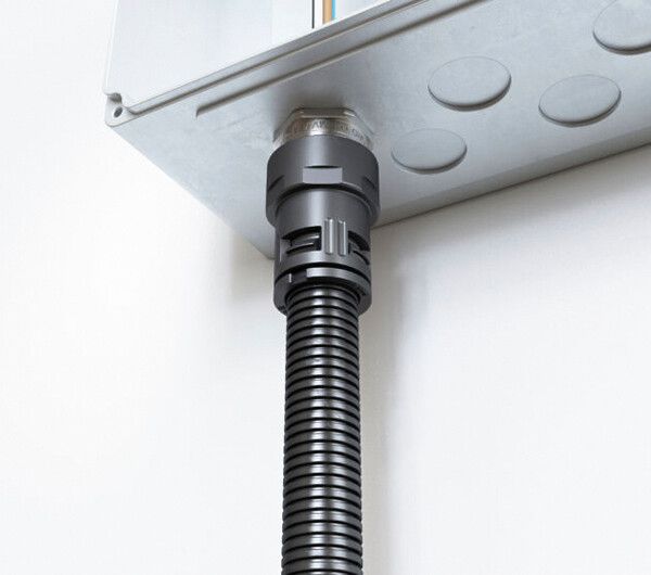 Raccordo per tubo AGRO FLEXAquick EMV Ø54.5mm M50×1.5 diritto IP68 nero