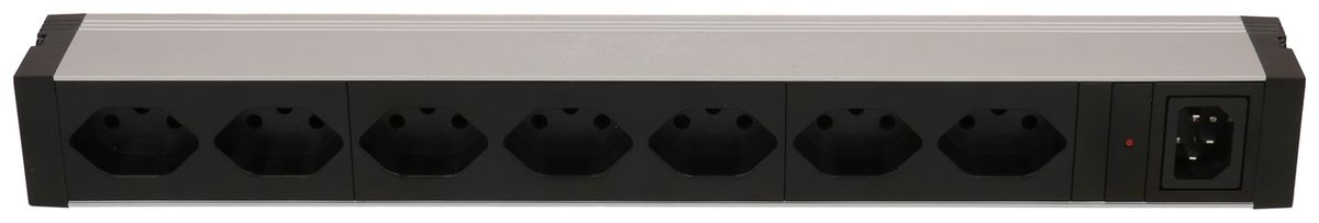 Steckdosenleiste MH 7×T13 1HE schwarz
