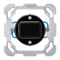 Insert pour interrupteur ENC basico 6/1L avec plaque de fixation noir