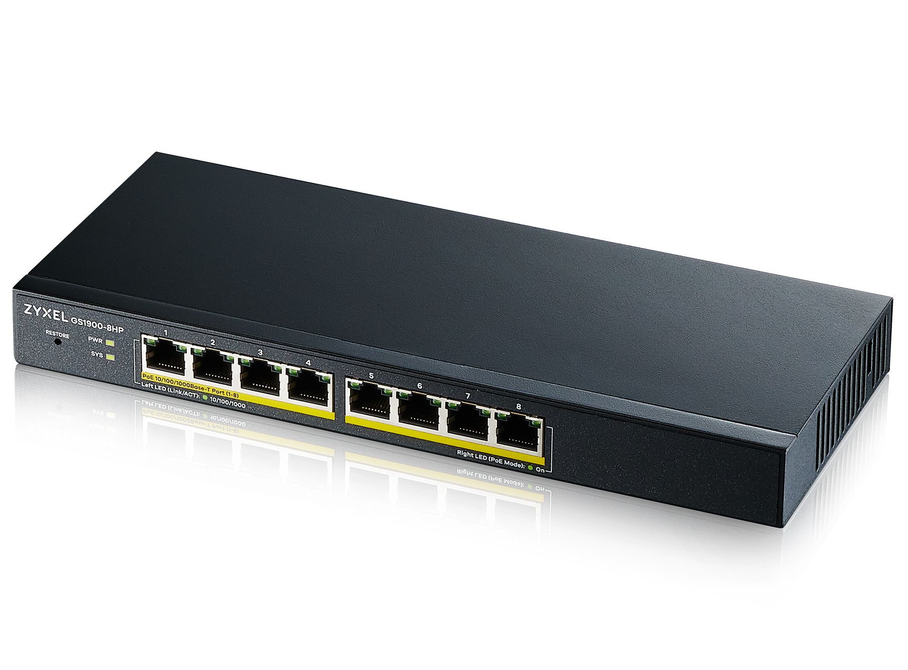 Zyxel Gigabit Webmanaged Switch GS1900-8HP v3