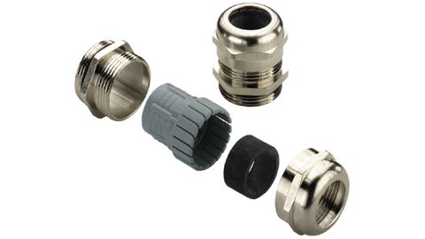 Messing mit Gegenmutter und Zugentlastung