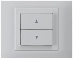 EB-Storentaster kallysto Bauart T mit EB-Dose G3 Abdeckrahmen steckbar hellgrau