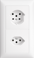 UP-Kombination Edue 2x1, Steckdose T15 + Steckdose T13 ws