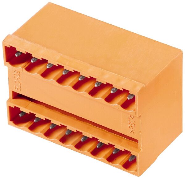 Stiftleiste Weidmüller SLD geschlossen THT 5.08mm 16L 90° 3.2mm verzinnt orange