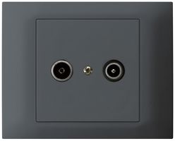 EB-Antennendose kallysto TV-R 19dB Durchgangsdose anthrazit