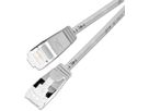 SLIM Patchkabel: 1m, grau, 90-Pack Cat.6A, U/FTP, LSOH, Klinke unbrechbar