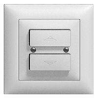 UP-Frontset, EDIZIOdue weiss 88×88mm Druckknopf 2-fach