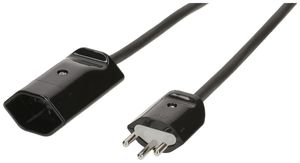 Verlängerungskabel MAX HAURI Td 3×1mm² 5m schwarz Stecker T12/13