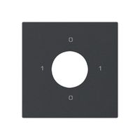 Kit frontale per interruttore a chiave S0 60×60mm kallysto 0-1-0-1 nero