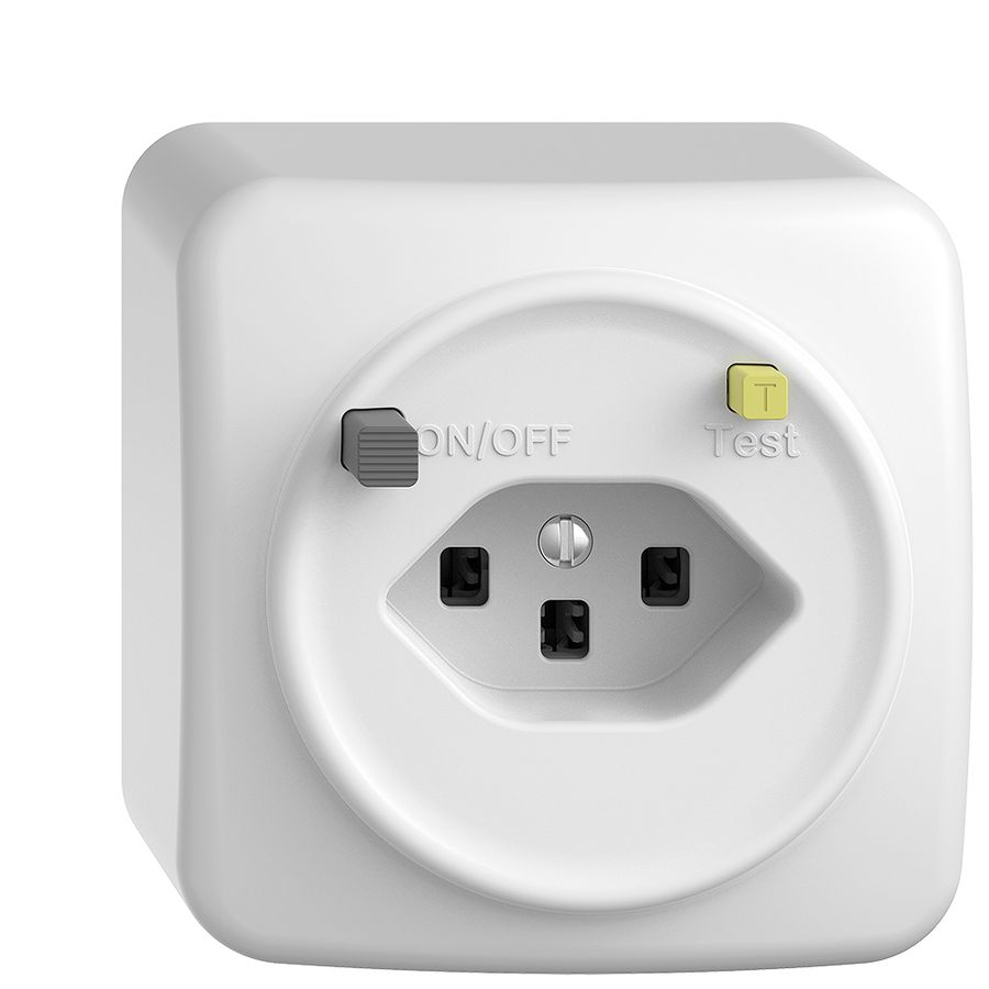 AP-Steckdose STANDARDdue T23 FI 30mA weiss