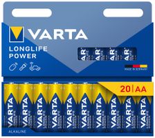 Batterie VARTA Consumer Longlife Power AA Alkali-Mangan 1.5V Blister à 20 Stück