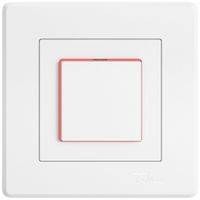 UP-Leuchtdruckschalter EDIZIO.liv SNAPFIX® 3/2L Seitenlinse LS rot ws