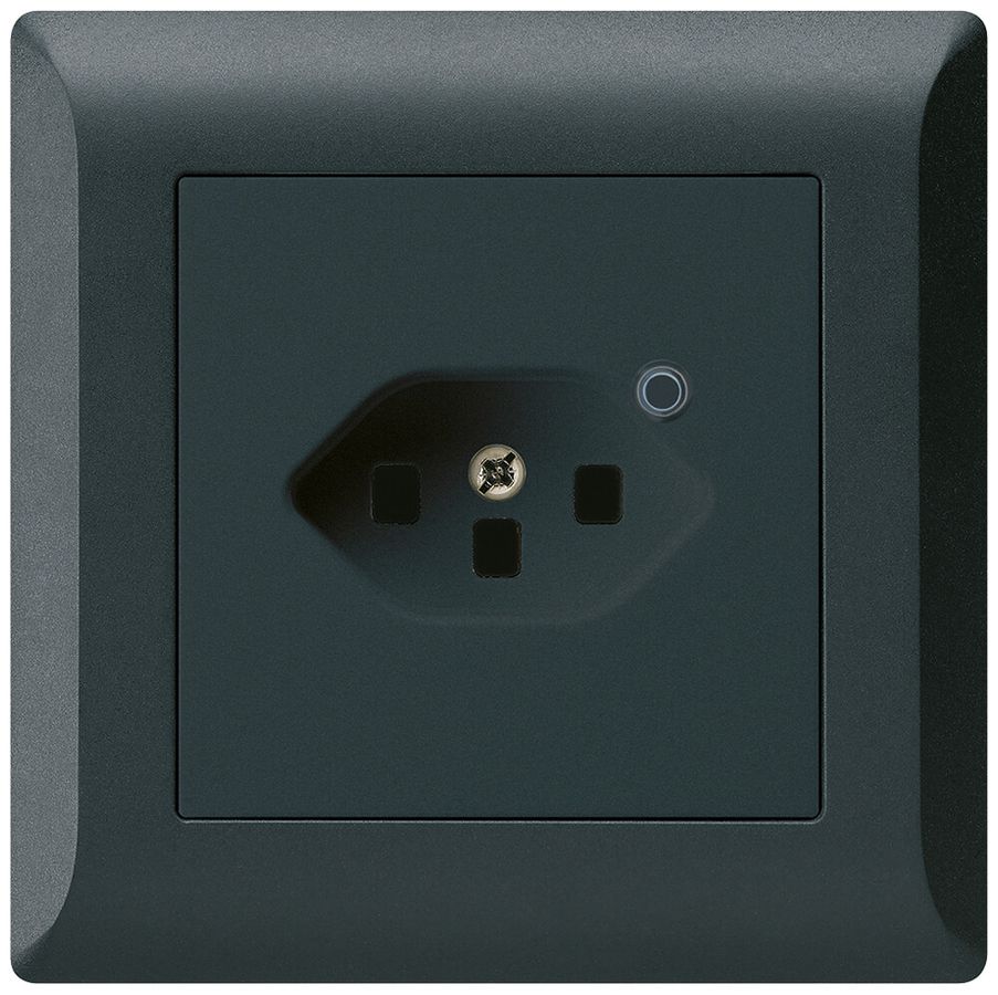 Presa INC Hager kallysto.line 1×T23 illuminato C nero