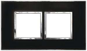 UP-Kopfzeile Legrand Arteor 1×2, horizontal, mirror black