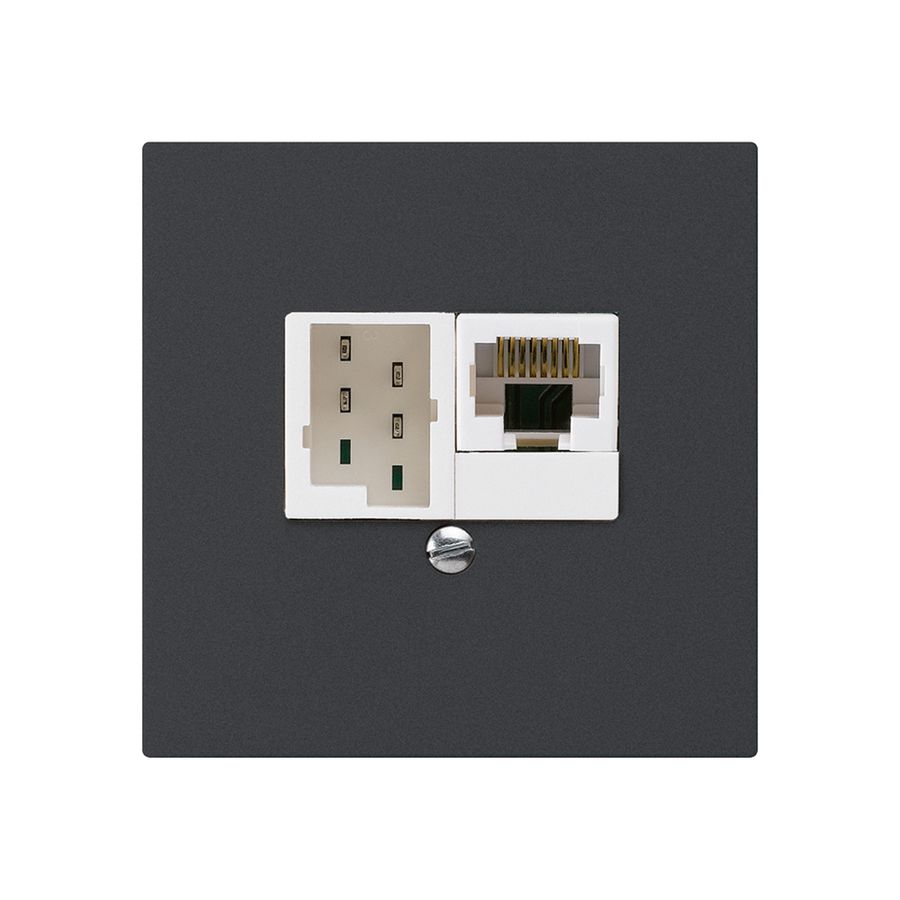 UP-Dose kallysto 1×RJ45u+1×TT83 schwarz