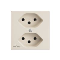 UP-Steckdose EDIZIOdue 2×T13 1×S crema mit Shutter