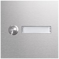 Tasterplatte Hager elcom.modesta mit LED-Namensschild, 1 Wohnung