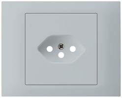 EB-Frontset Hager kallysto für Steckdose G3 1×T13 Abdeckrahmen steckbar hellgrau
