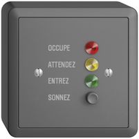 AP-Türstation für Rufleuchte französisch, EDIZIOdue dunkelgrau
