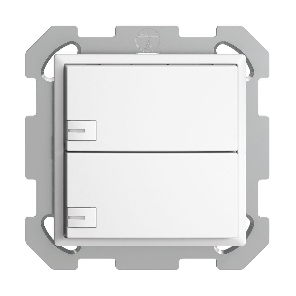 UP-KNX-Taster RGB EDUE, 250mW, m.RGB-LED, 2×Taste, 1×Tastenb., ws