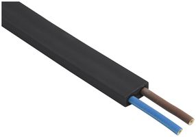 Illuminationsflachkabel 2×1.5mm², 5×13mm, 100m, schwarz