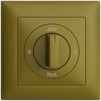 Frontset 0-Jour-0-Nuit EDIZIOdue olive 88×88mm für Drehschalter