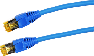 Patchkabel RJ45 0.5m bl S/FTP Kat. 6A HF