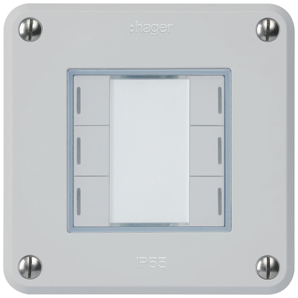 Tasto INC robusto C KNX 6× grigio chiaro LED RGB s/e-link