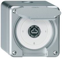 AP-Schlüsselschalter robusto IP55 mit Klappdeckel ohne Zylinder S0/1P aluminium