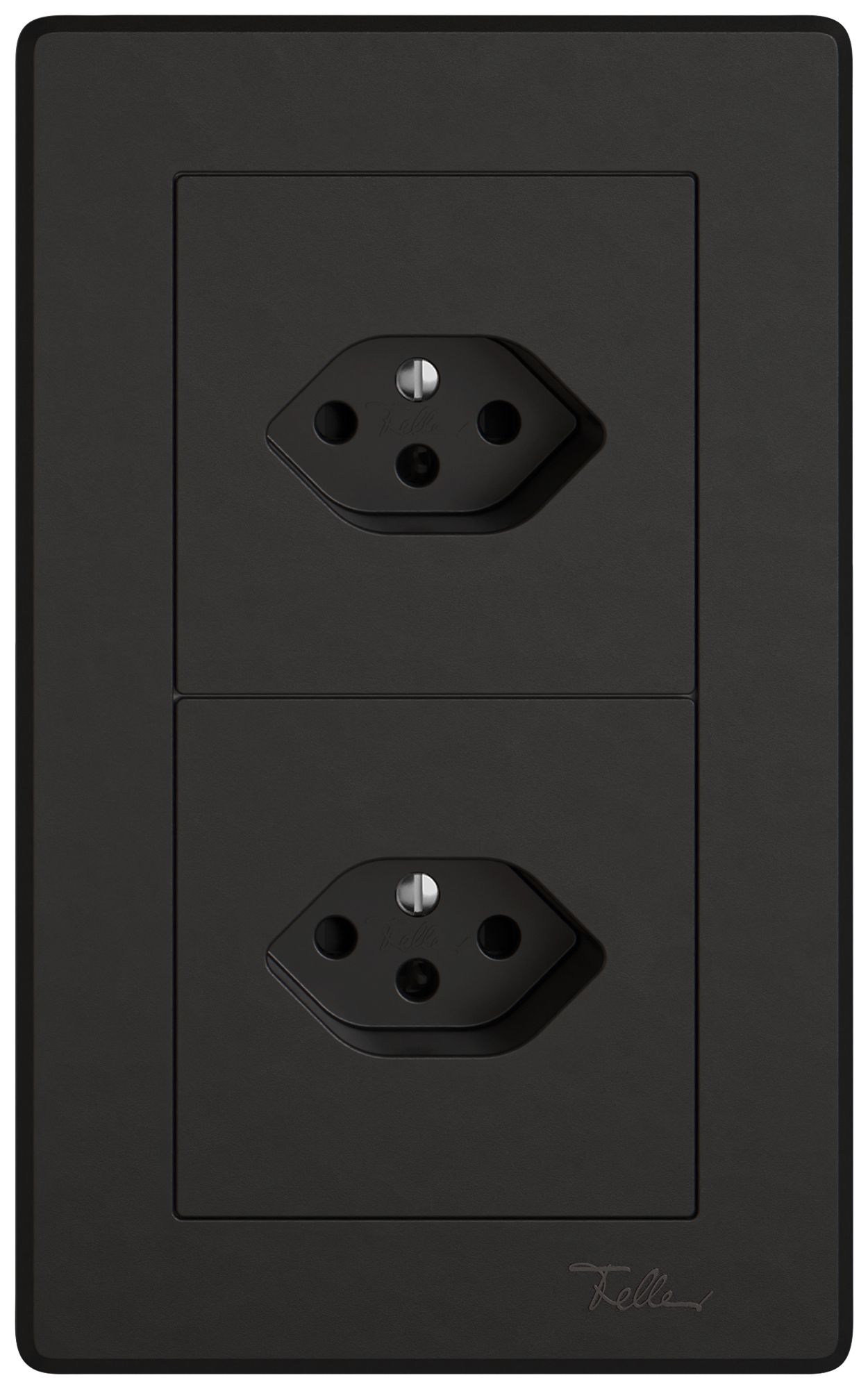 Combinazione INC EDIZIO.liv SNAPFIX® 2×1 156×96mm 1×T13+1×T13 nero