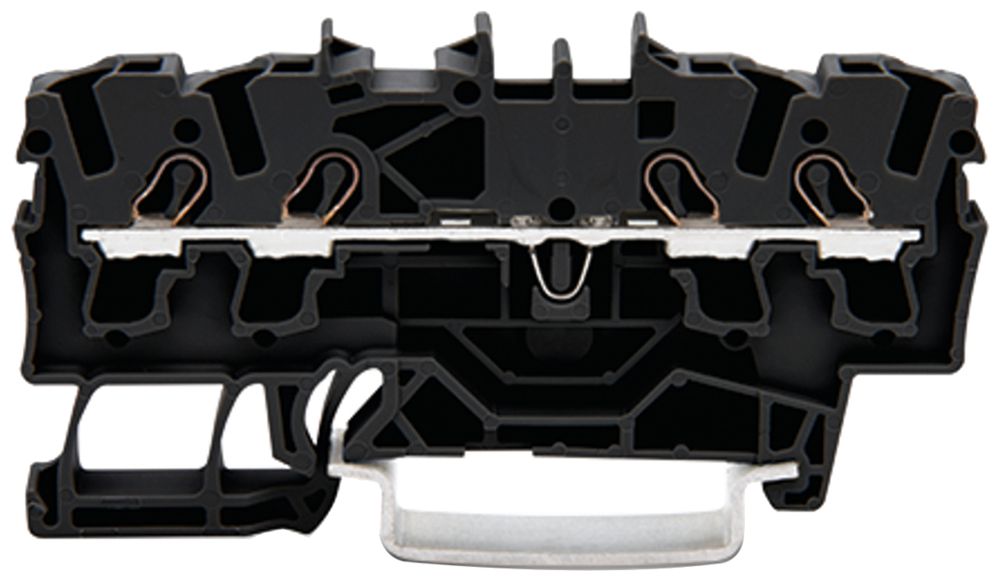 Borne de passage joignable WAGO TOPJOB S 2.5mm² 24A 800V Push-in 4×1 TH35 noir