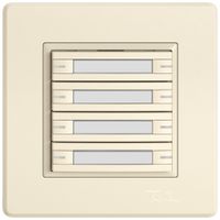 UP-KNX-Taster RGB EDIZIO.liv SNAPFIX® Temperaturfüh.RGB-LED Pap.8×T 1-Tbed.cr