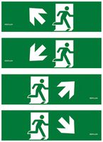 Jeu de pictogrammes ESYLUX SLX FLAT 24 hd/hg/bd/bg