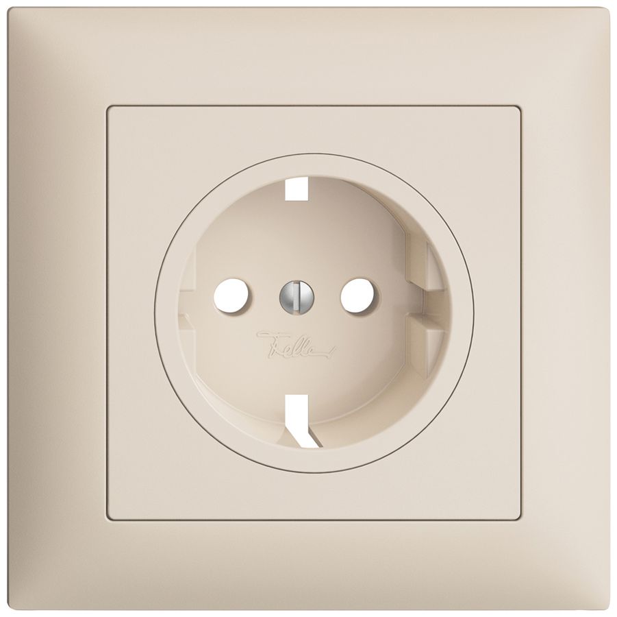 UP-Frontset Feller EDIZIOdue für Schuko-Steckdose 88×88mm crema