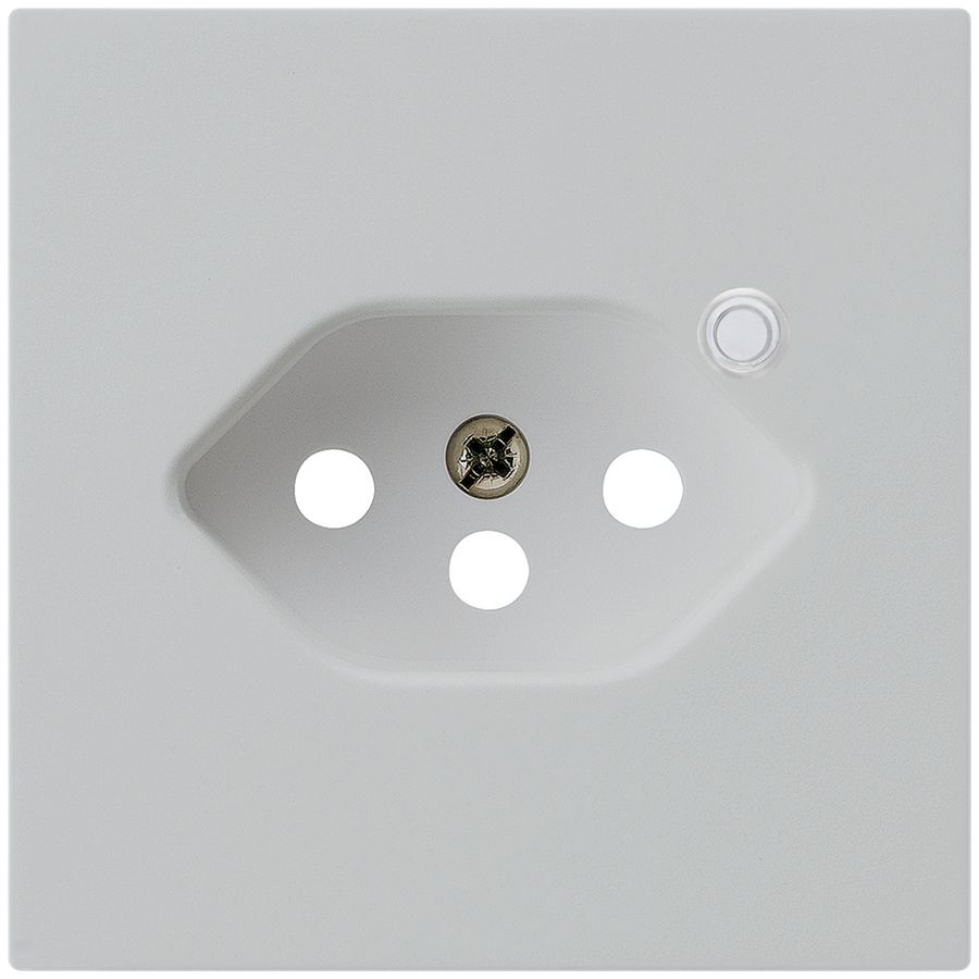 Plaque frontale pour prise Hager kallysto 1×T13 illuminé H gris clair
