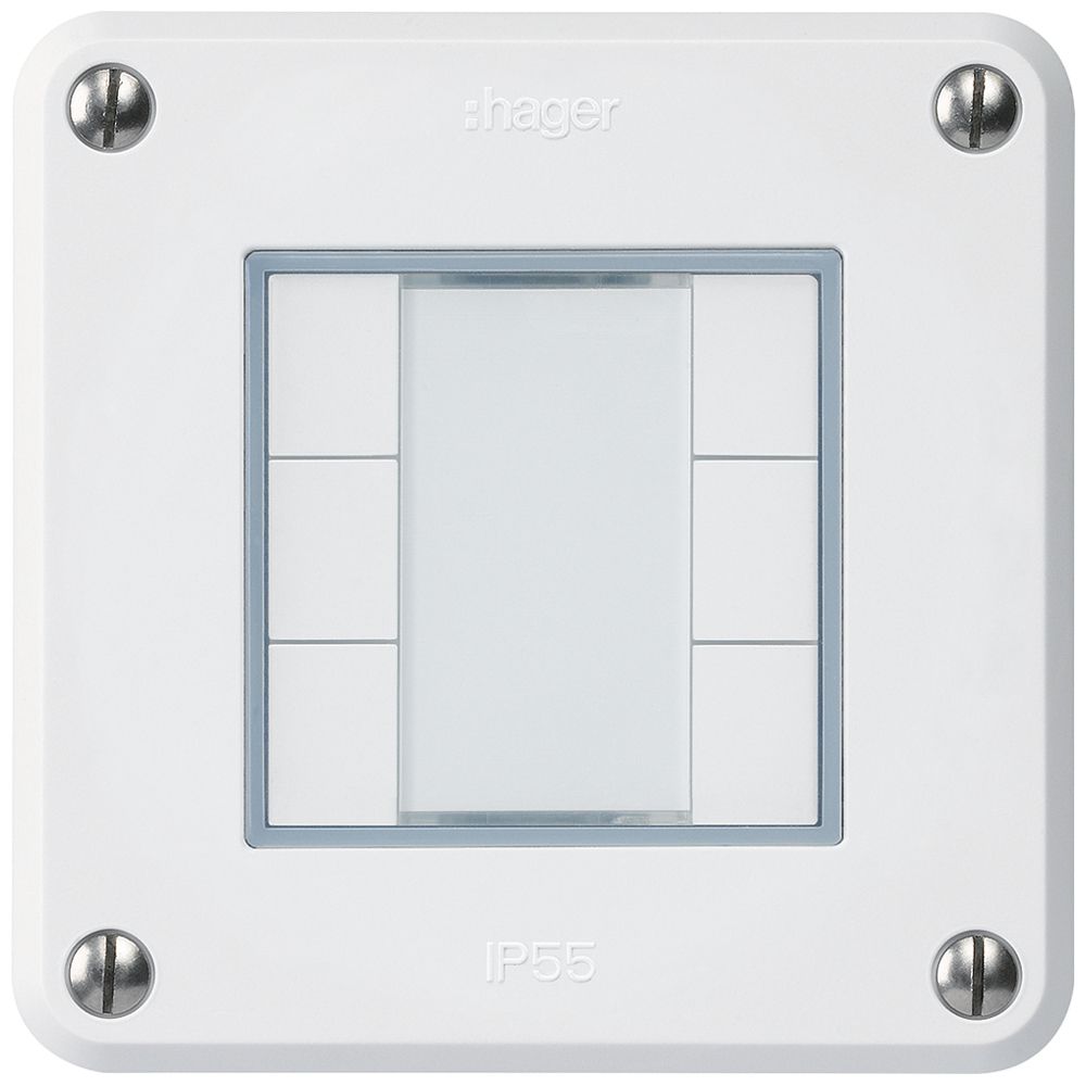 UP-Taster robusto A KNX 6× s/e-link weiss