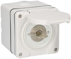 AP-Stufenschalter NEVO 1P, IP55, 1-2-3-4-5, Zyl.1007F, Abz.9h, Plan 5000, ws