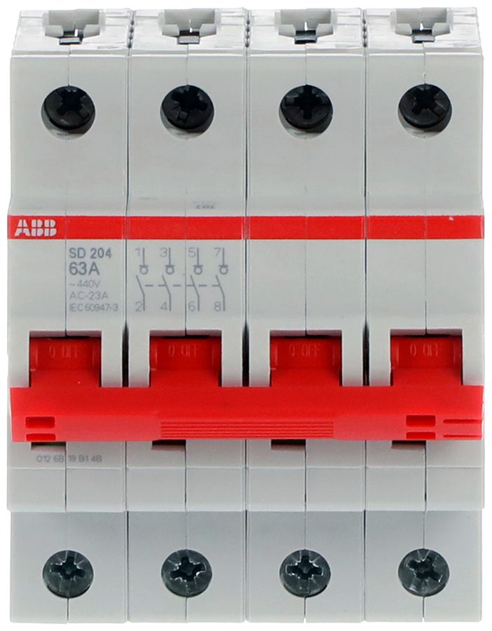 Sectionneur de charge AMD ABB pro M compact SD204/63 63A 4P 440V 4UM