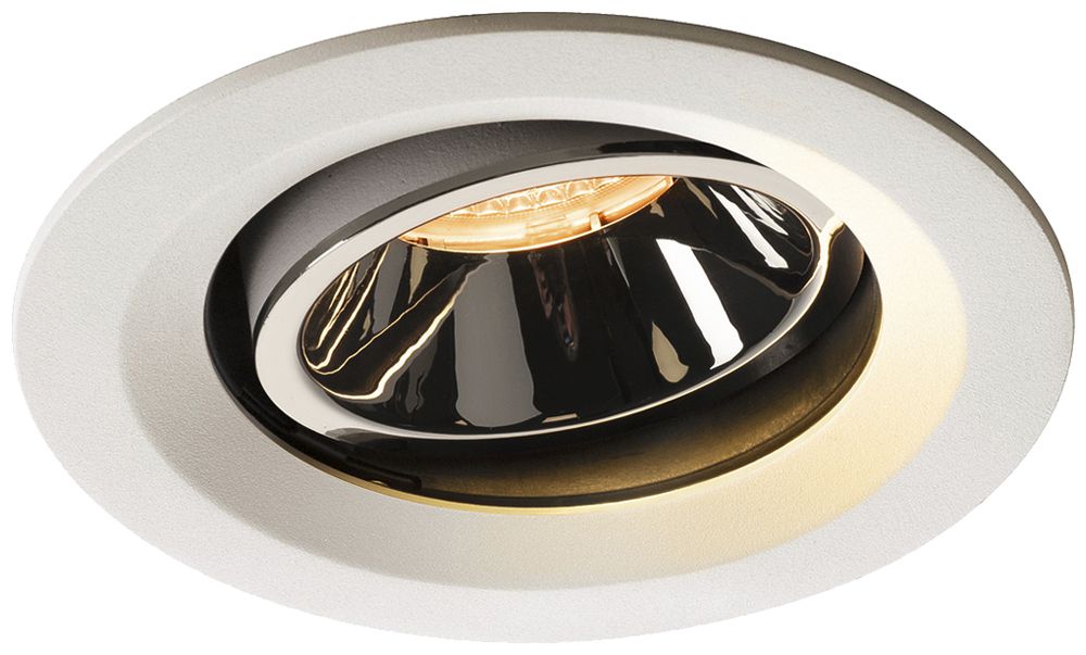 LED-Downlight SLV NUMINOS MOVE M 17.5W 1550lm 2700K 55° DIM Ø135×81mm ws/Cr
