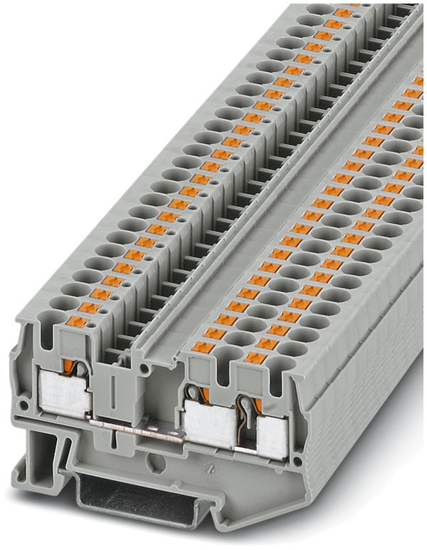 Durchgangsreihenklemme Push-In TWIN 0.2…6mm² grau