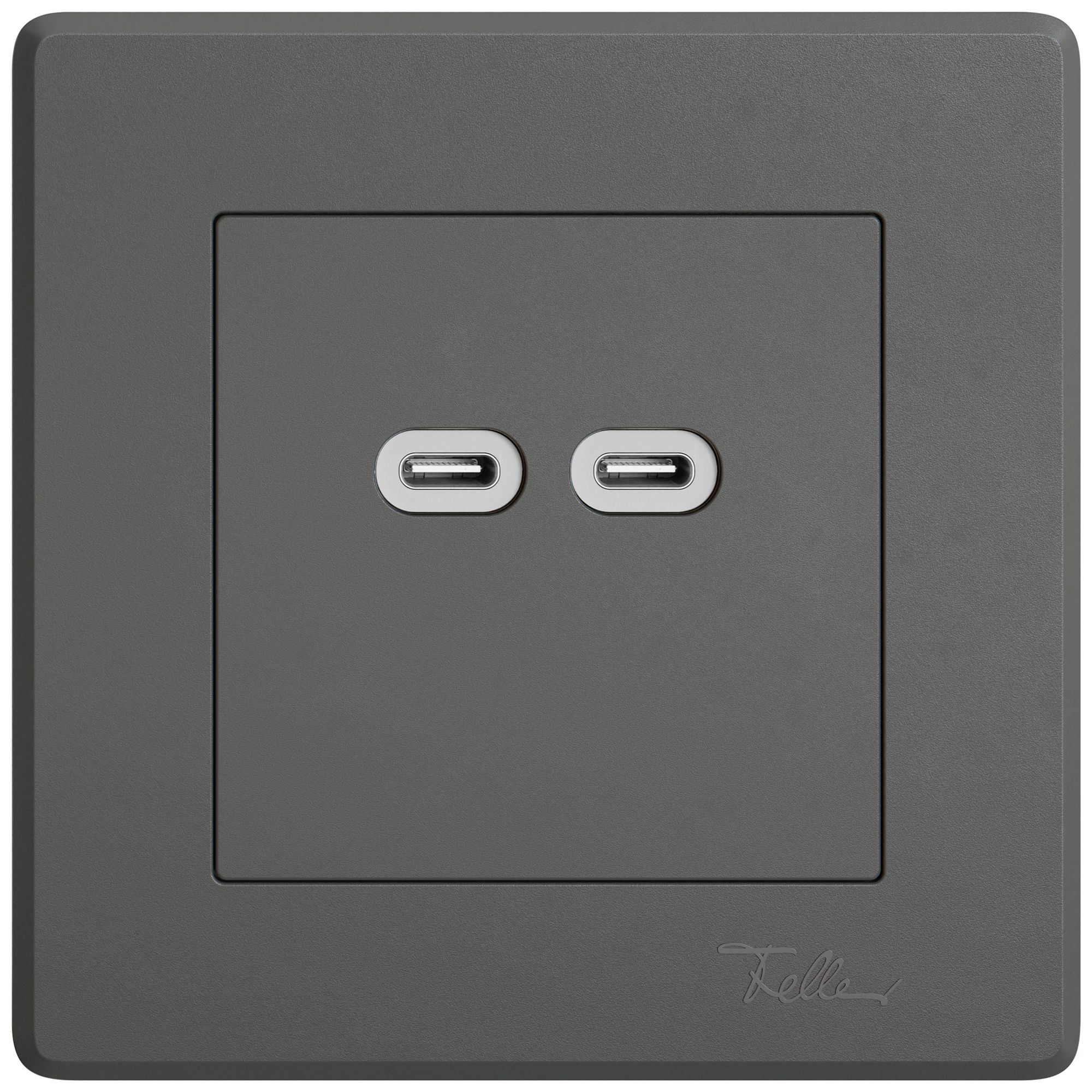 UP-USB-Ladesteckdose EDIZIO.liv SNAPFIX® 230VAC 18W 2×USB Typ C dgu