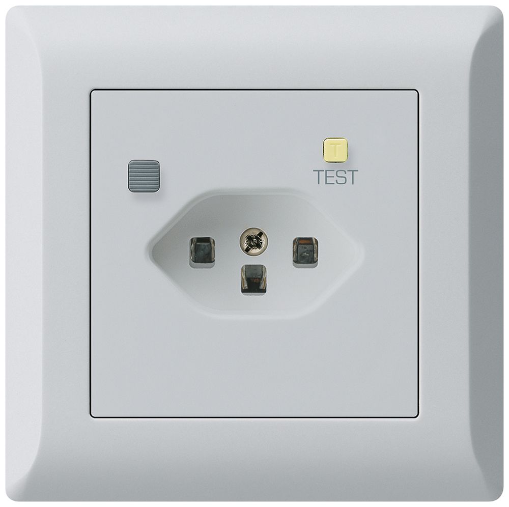 UP-Steckdose KLI T23 FI 30mA hellgrau