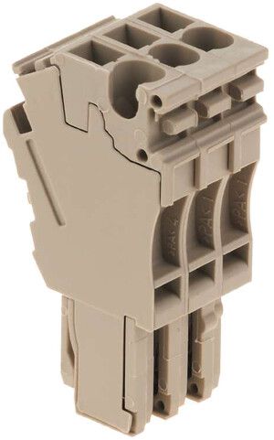 Fiche Weidmüller ZP 2.5/1AN/QV/3 connexion à ressort 2.5mm² 3L beige