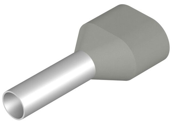 Capocorda doppio Weidmüller H isolato 2×4mm² 12mm grigio DIN sciolto