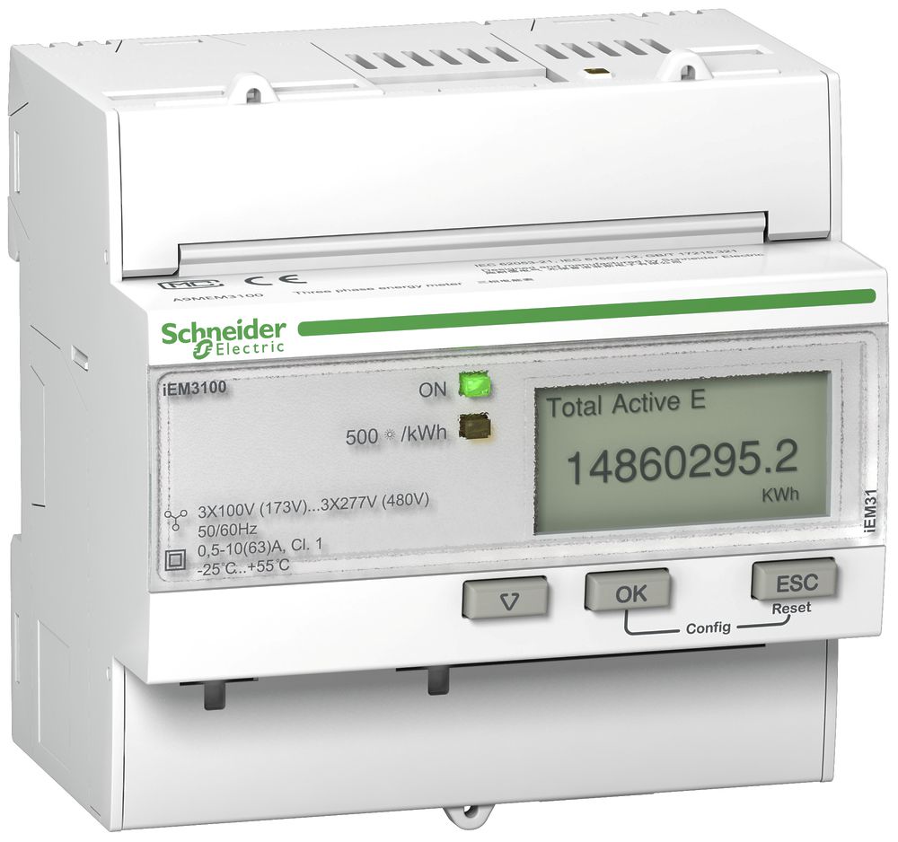 REG-Energiezähler Schneider Electric iEM3100 3P+N 63A