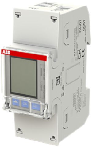 Compteur d'énergie AMD ABB iBus B21 312-600, 1×65A Argent 2DI/2DO RS-485 METAS