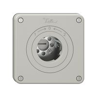 Schwenktaster NEVO, ohne Zylinder, KS, 1->0<-2, lichtgrau