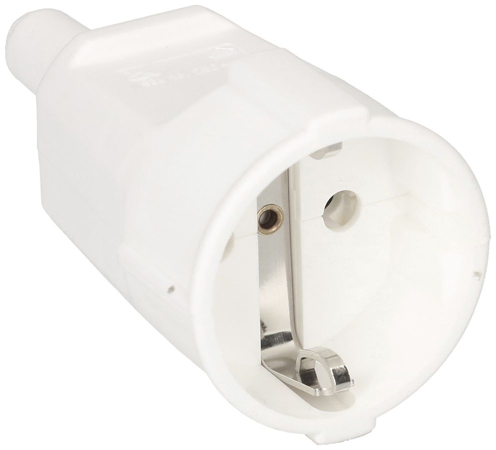 Prise mobile Schuko MAX HAURI L+N+PE 16A 250V 0.75…1.5mm² blanc