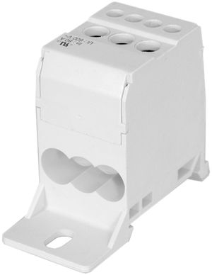 Bloc répartiteur PDB 1L 80A 27×66×47mm 1×16/4×6+2×16mm² gris